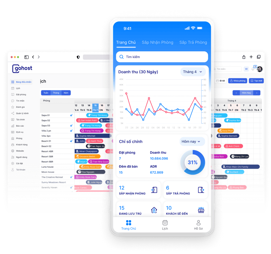 GoHost Quản lý Homestay Khách sạn
