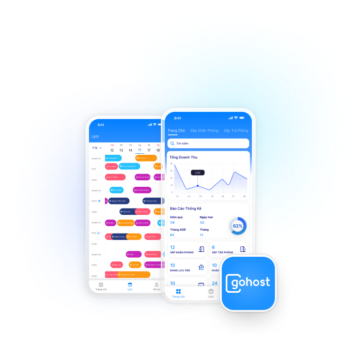 App mobile GoHost — khoá phòng, chỉnh giá, duyệt booking ngay trên điện thoại